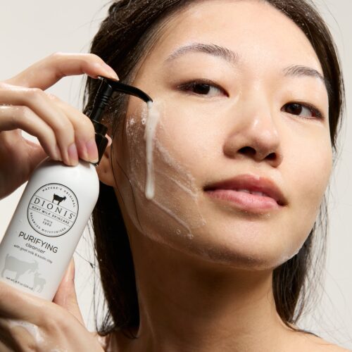 skincare cleanser photography with model in new jersey and new york