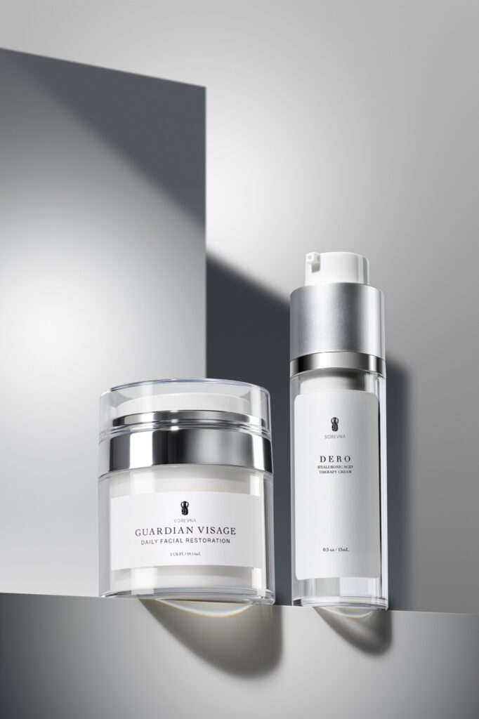 Skincare Product Photography beauty product skincare photograhy in studio. Minimalistic style of products on glass surface. Photography studio in new york and new jersey